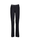 Logo Waistband Virgin Wool Straight Pants Black - MIU MIU - BALAAN 2