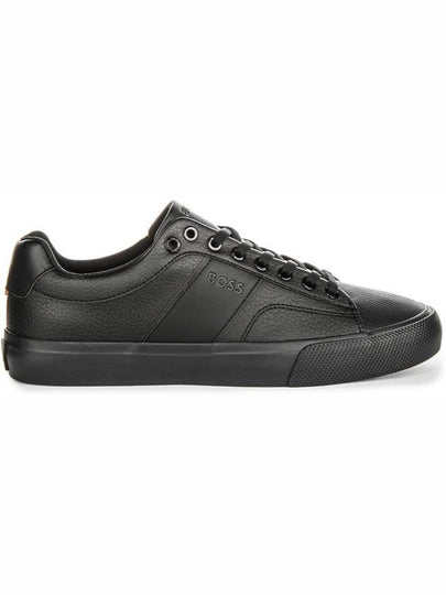 Green Faux leather trainers with plain and grained textures 50522833 005 sneakers - HUGO BOSS - BALAAN 2