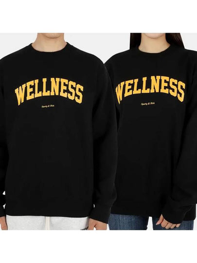 Wellness Ivy Sweatshirt Black Yellow WELLNESS IVY CREWNECK - SPORTY & RICH - BALAAN 2