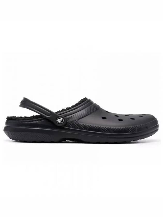 Men s Fur Sandals Black Beige CR203591 - CROCS - BALAAN 1