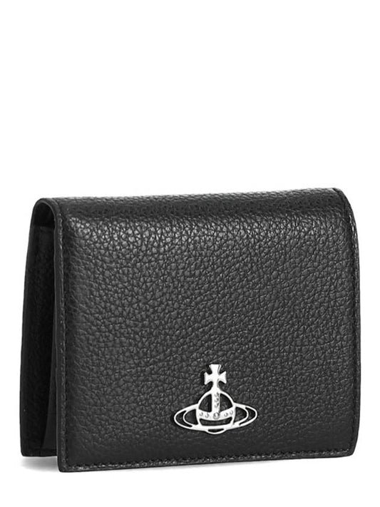 Logo Leather Half Wallet Black - VIVIENNE WESTWOOD - BALAAN 2