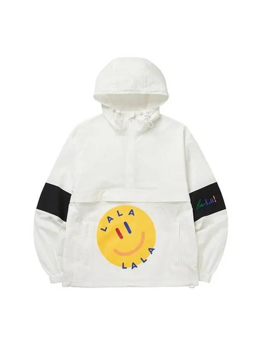 Anorak Windbreaker Anorak Windbreaker White - LALA SMILE - BALAAN 2