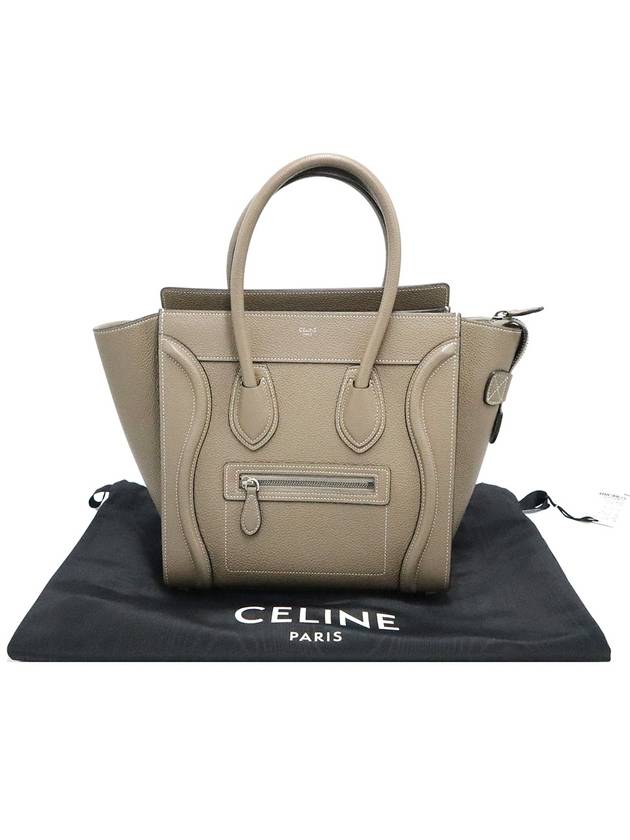 Celine 189793DRU 09SO Repair Drum Calfskin Micro Luggage Shopper Tote Bag - CELINE - BALAAN 2