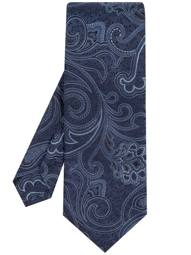 Etro Silk Tie, Men's, Navy Blue - ETRO - BALAAN 1