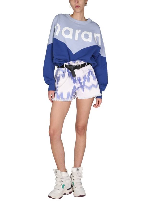 Resiao Printing Shorts White Multi - ISABEL MARANT ETOILE - BALAAN 3