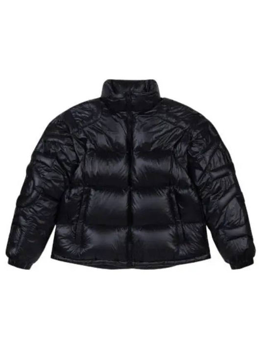 Logo quilted nylon puffer jacket black short padding - BURBERRY - BALAAN 1
