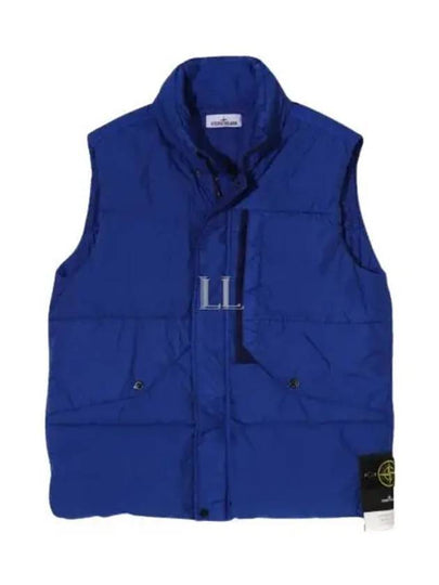 Wappen Patch High Neck Padding Vest Royal Blue - STONE ISLAND - BALAAN 2