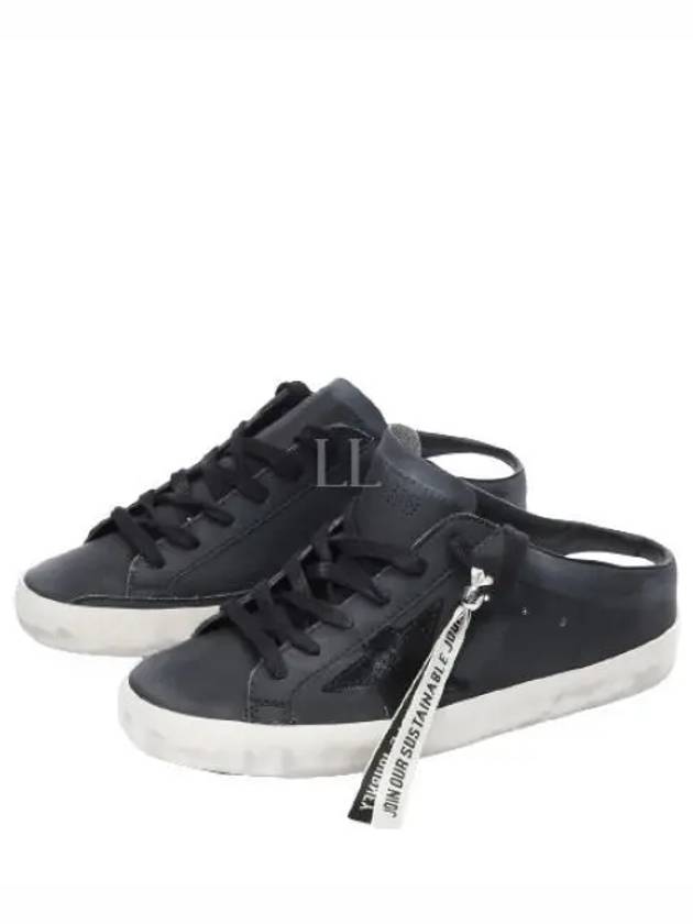 Superstar Sabot Suede Low Top Sneakers Black - GOLDEN GOOSE - BALAAN 2