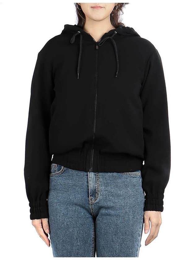 Women's Caddy Triacetate Zip-Up Hoodie Black - MIU MIU - BALAAN 2