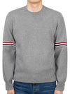 Men's Milan Stitch Armband Crew Neck Knit Top Light Grey - THOM BROWNE - BALAAN 2