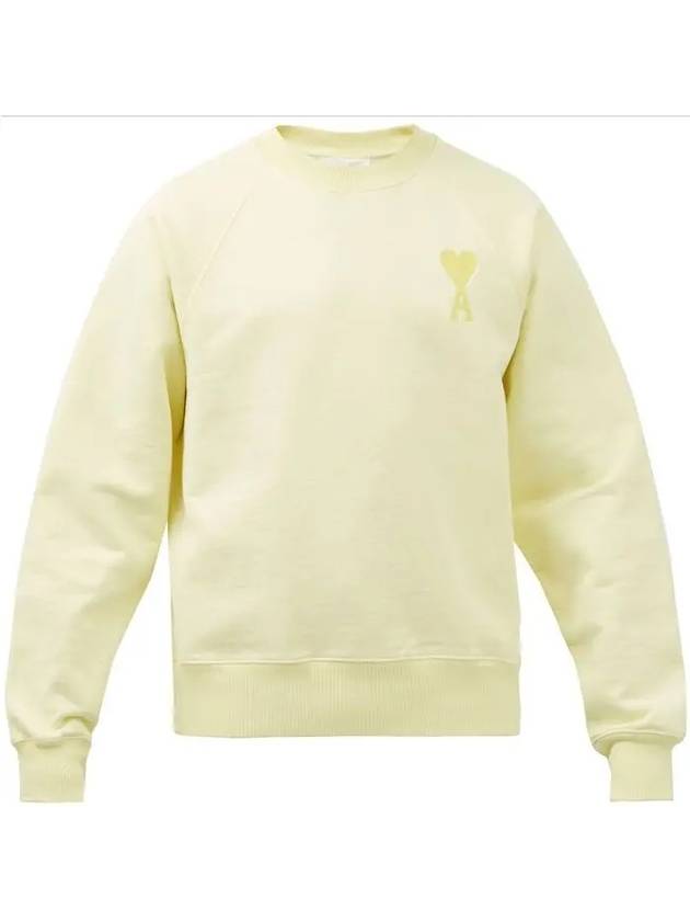 Heart Logo Overfit Sweatshirt Yellow - AMI - BALAAN 2