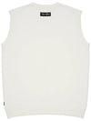 Basic font knit vest UNISEX WHITE TMFVN60111 - TRIMERE - BALAAN 3