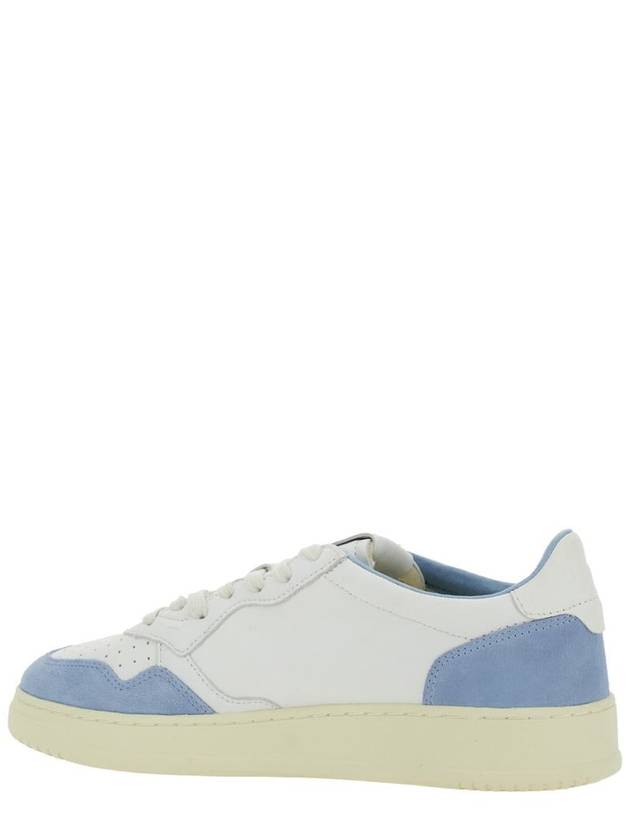 'Medalist Low' White Low Top Sneakers With Side Logo Detail In Leather And Suede Man - AUTRY - BALAAN 3