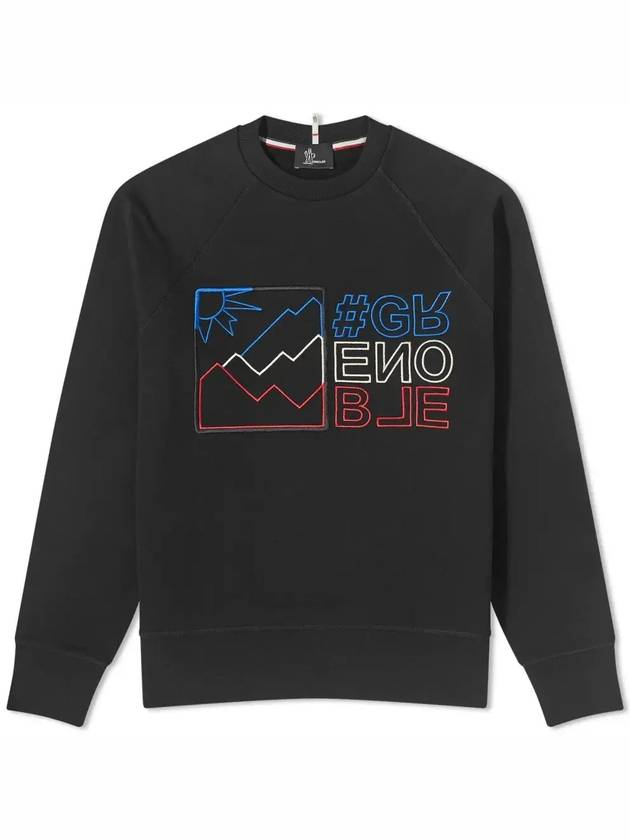 8G00020 80451 999 Black Men's Sweatshirt - MONCLER - BALAAN 2