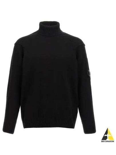 Lambswool GRS Turtle Neck Knit Top Black - CP COMPANY - BALAAN 2