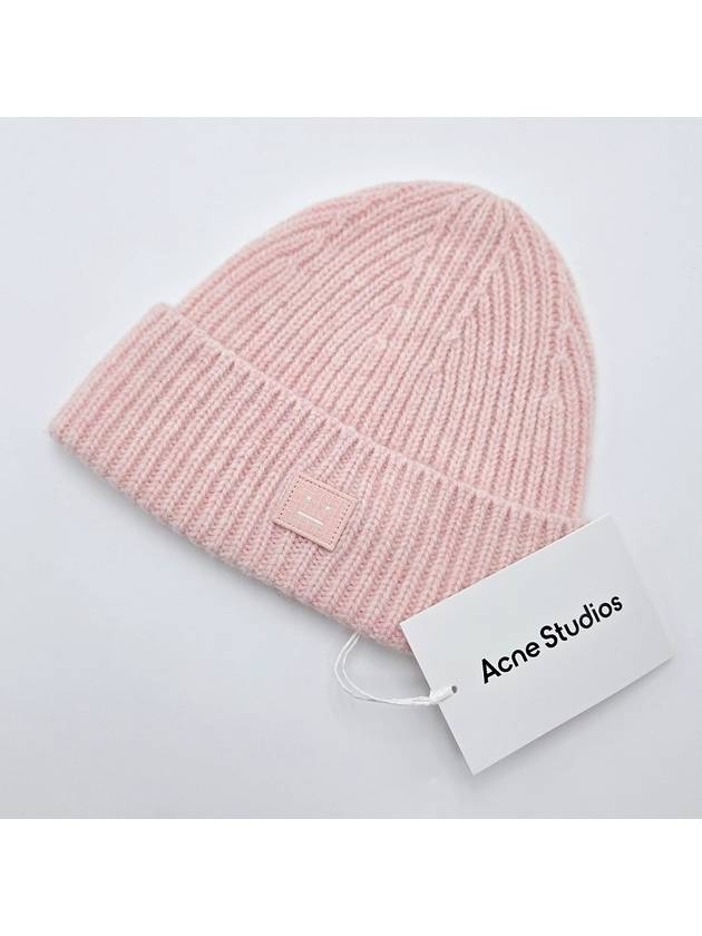 Kids Mini Face Knit Beanie Pink - ACNE STUDIOS - BALAAN 4