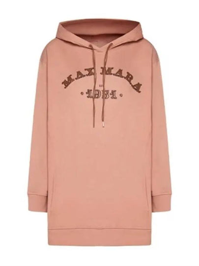 Adito Logo Cotton Hoodie Pink - MAX MARA - BALAAN 2