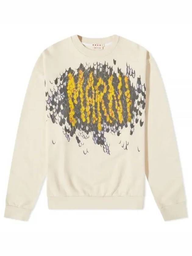 Impression Logo Sweatshirt Ivory FUMU0074P7 USCU17 - MARNI - BALAAN 1