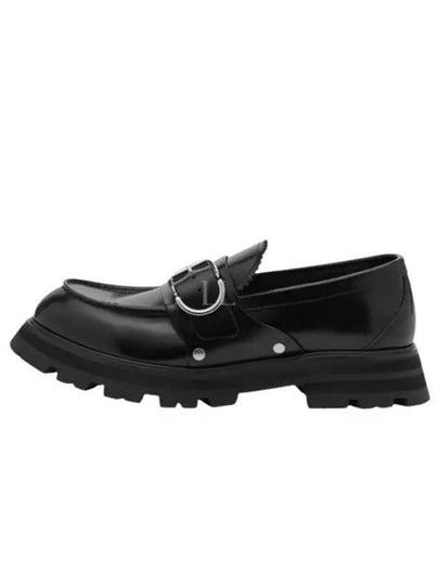 Buckle Leather Loafers Black - ALEXANDER MCQUEEN - BALAAN 2