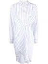 Seen Striped Cotton Shirt Midi Dress Blue Ecru - ISABEL MARANT - BALAAN 2