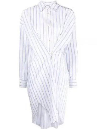 Seen Striped Cotton Shirt Midi Dress Blue Ecru - ISABEL MARANT - BALAAN 2