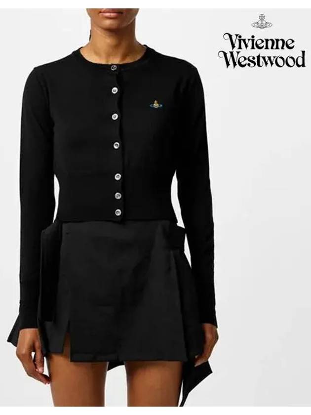 Bea Cropped Cardigan Black - VIVIENNE WESTWOOD - BALAAN 5