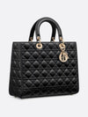 Lady Cannage Lambskin Large Tote Bag Black - DIOR - BALAAN 4