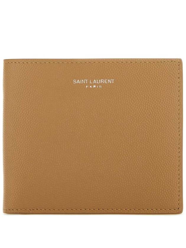 East West Leather Half Wallet Teak Wood - SAINT LAURENT - BALAAN 2