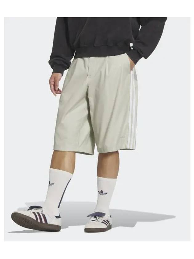 3 Stripe Bermuda Shorts Putty Grey - ADIDAS - BALAAN 1