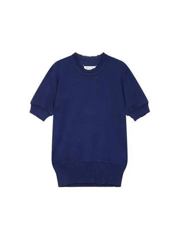 Women s Hairy Crew Neck Easy Knit Navy - MAISON MARGIELA - BALAAN 1