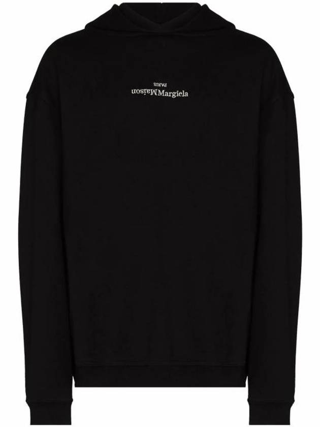 Riverse Embroidered Logo Hoodie Black - MAISON MARGIELA - BALAAN 2