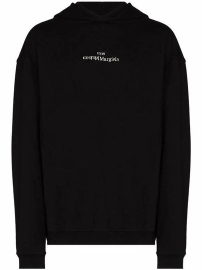 Riverse Embroidered Logo Hoodie Black - MAISON MARGIELA - BALAAN 2