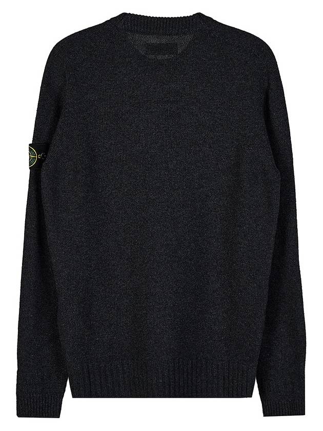 Crew Neck Knit Top Charcoal - STONE ISLAND - BALAAN 3