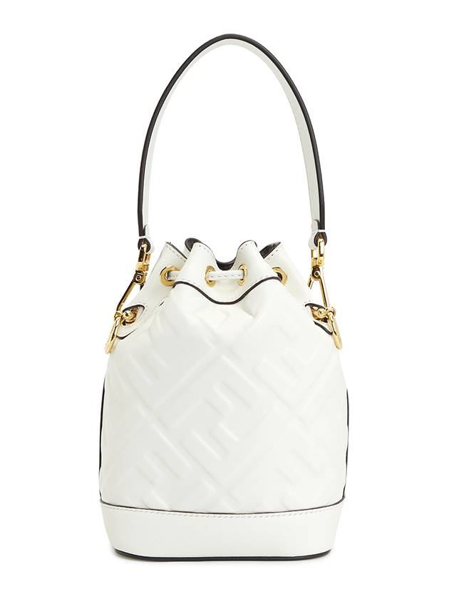 Mon Tresor FF Motif Leather Mini Bag White - FENDI - BALAAN 4