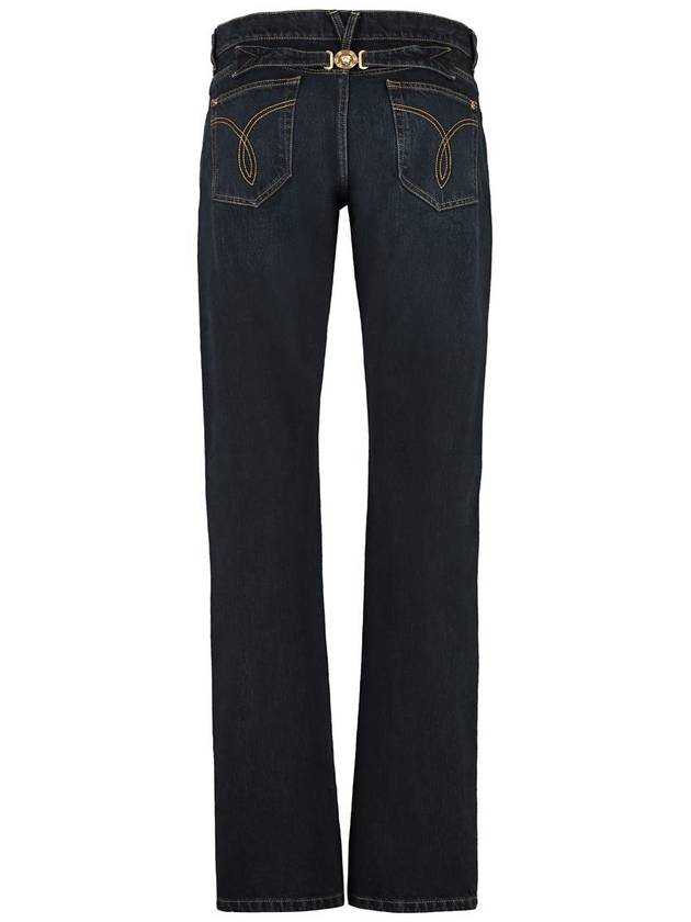 Men's Medusa Bigi Detail Straight Jeans Dark Blue - VERSACE - BALAAN 3