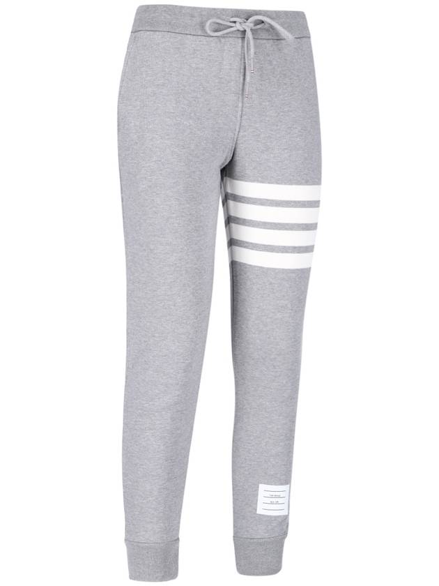 Women's Engineer 4 Bar Cotton Loopback Knit Track Pants Grey - THOM BROWNE - BALAAN 3