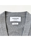 Milano Stitch 4 Bar Classic V Neck Fine Merino Wool Cardigan Navy - THOM BROWNE - BALAAN 8