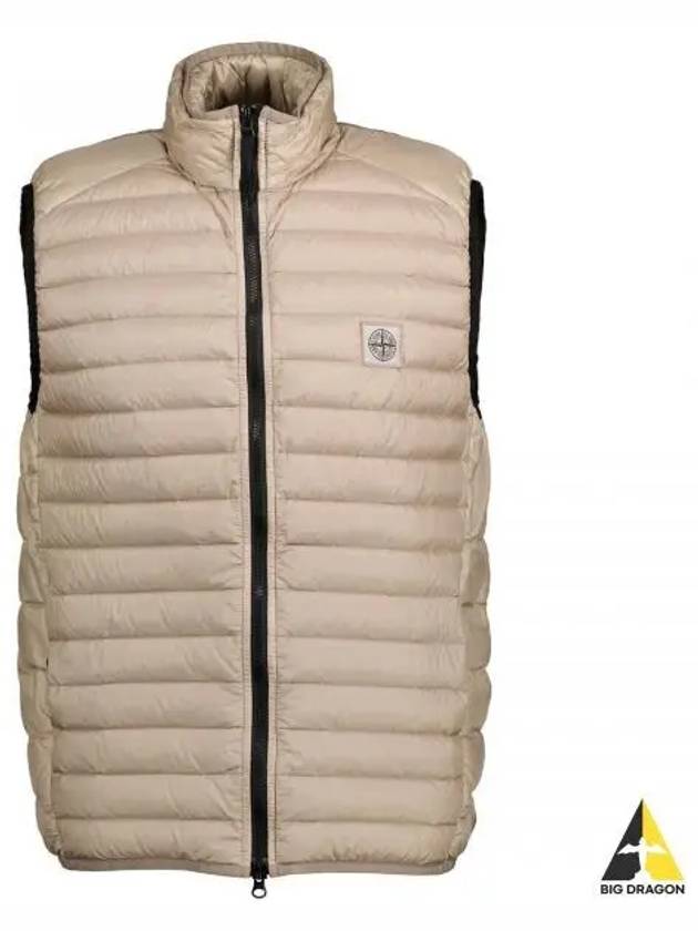 Loom Woven Chambers Recycled Nylon Down Padding Vest Dove Grey - STONE ISLAND - BALAAN 2