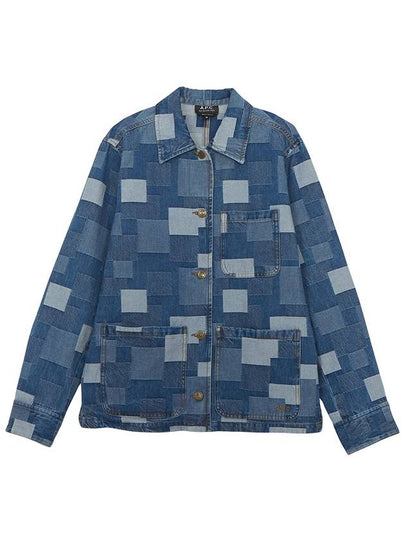 Silva Logo Patchwork Denim Jacket Blue - A.P.C. - BALAAN 2