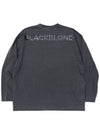 BBD Hidden Slogan Pigment Long T Shirt Charcoal - BLACKBLOND - BALAAN 3