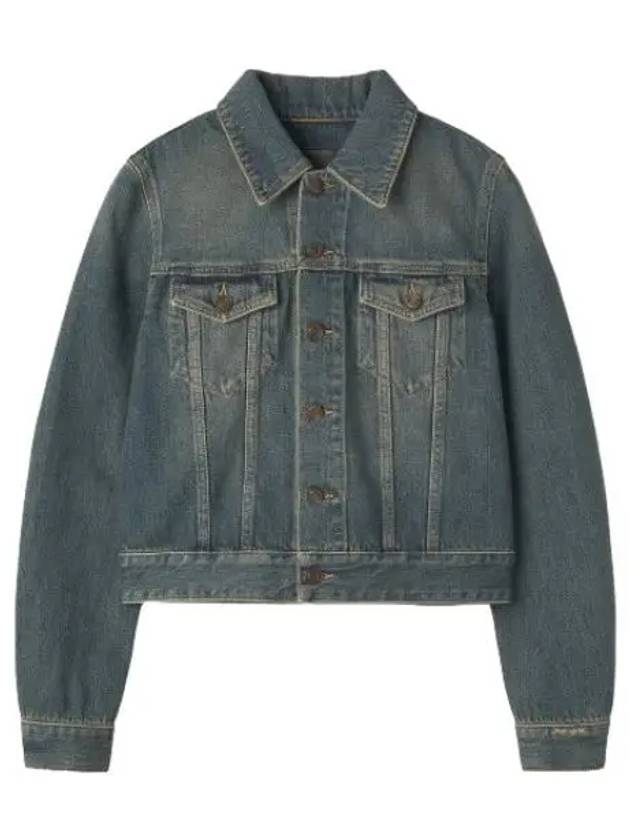 Classic Denim Jacket Deep Vintage Blue Jumper - SAINT LAURENT - BALAAN 1