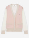 Baby Fox Patch Color Block Cardigan Pink - MAISON KITSUNE - BALAAN 2