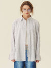 Tassel Striped Long Sleeve Shirt Gray - GOCORI - BALAAN 2