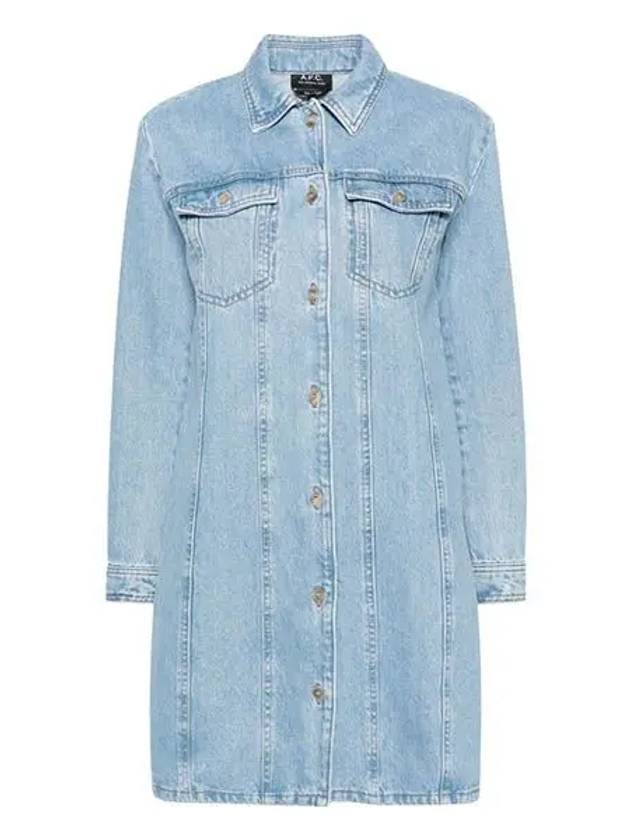 Alpine Denim Short Dress Blue - A.P.C. - BALAAN 3