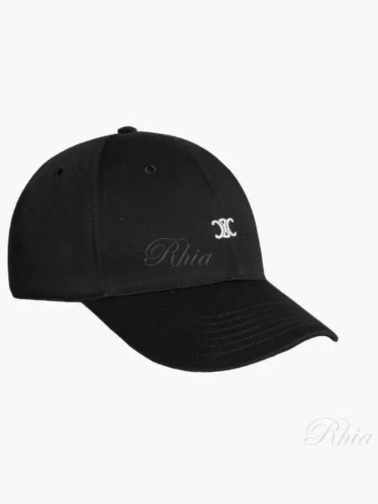 Triumph Logo Cotton Ball Cap Black - CELINE - BALAAN 2