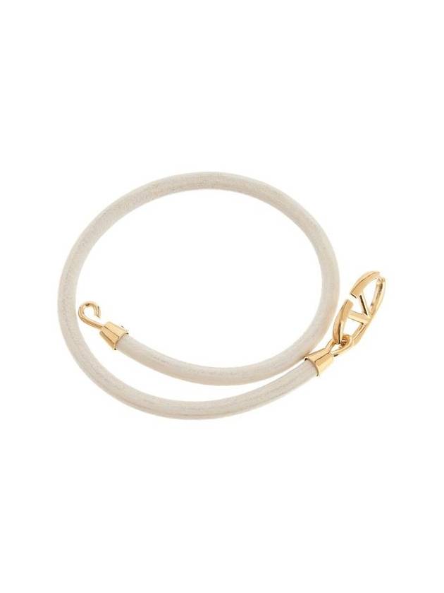 Valentino Garavani Double Twist Leather Bracelet With Vlogo - VALENTINO - BALAAN 3