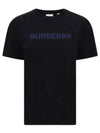 Logo Print Cotton Short Sleeve T-Shirt Black - BURBERRY - BALAAN 2