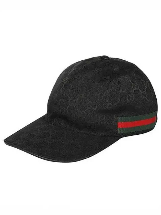 Original GG Web Supreme Canvas Baseball Ball Cap Black - GUCCI - BALAAN 2