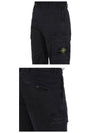 Cotton Cargo Straight Pants Black - STONE ISLAND - BALAAN 6