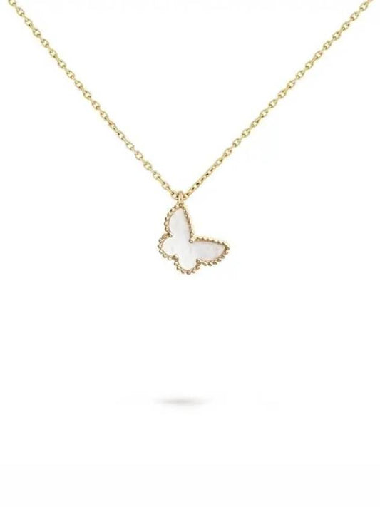 Sweet Alhambra Butterfly Pendant Necklace Gold White - VANCLEEFARPELS - BALAAN 2